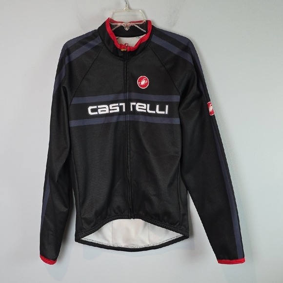 Castelli Black and Red Cycling Jacket & padded Bib pants XL womens - Picture 5 of 15